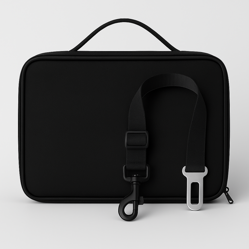 Dog Car Travel Kit – Safety Belt & Carry Case